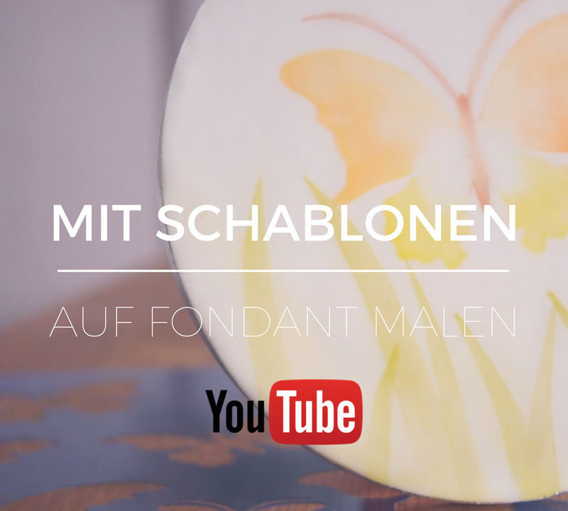 YouTube Mit Schablonen auf Fondant malen